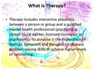Methods of psychotherapy