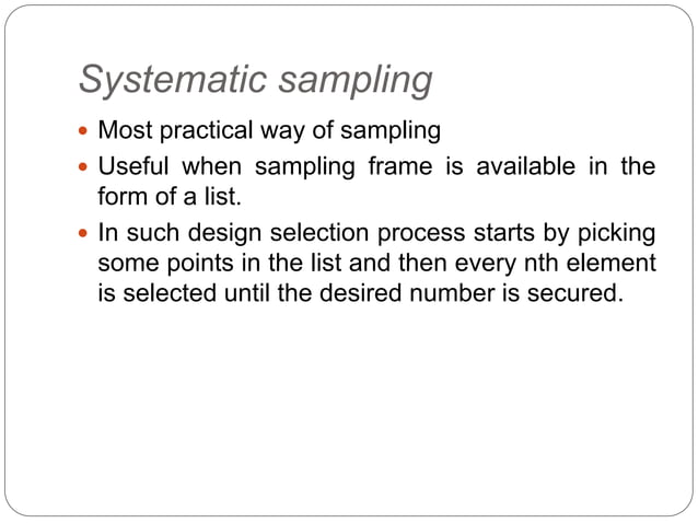Methods of sampling | PPTX | Science