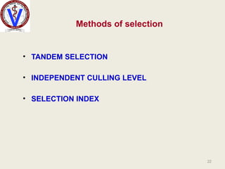 methods of selection genetics population.pptx