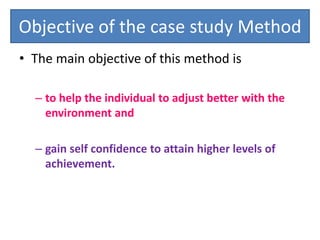 Learning Objective Examples For Case Study Methods of studying learners behaviour | PPTX