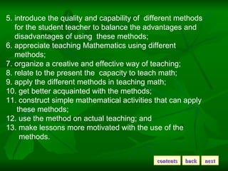 Methods of teaching Mathematics | PPT
