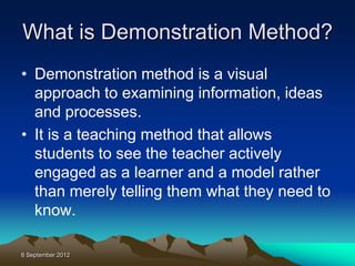 Demonstration Strategy Methods of teaching | PPTX