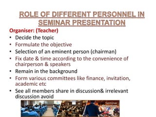 Methods of Teaching- Seminar and  Symposium Slide 12