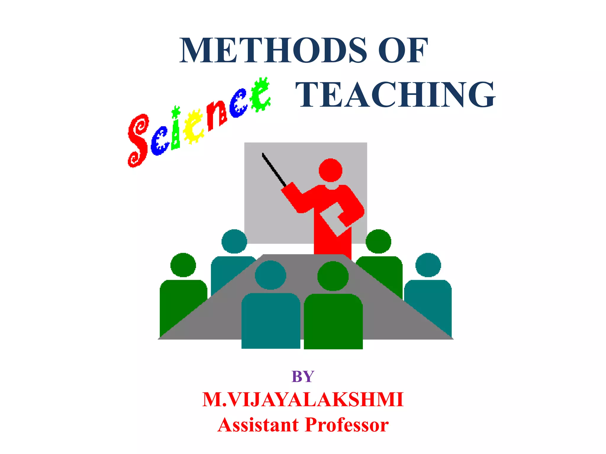 METHODS OF
TEACHING
BY
M.VIJAYALAKSHMI
Assistant Professor
 