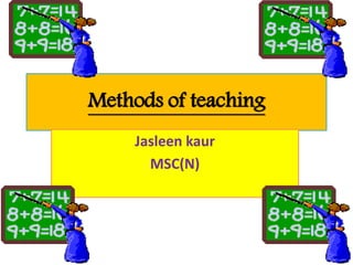 Methods of teaching
Jasleen kaur
MSC(N)
 