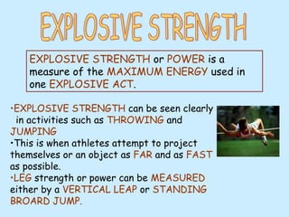 Explosive Activities Methods of Training PowerPoint.ppt for students in higher educations. | PPT