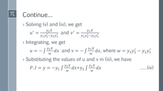 Variation Parameter Method Engineering Math Example Methods of variation of parameters- advance engineering mathe ...