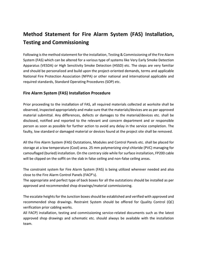 Method Statement for Fire Alarm System Installation.docx