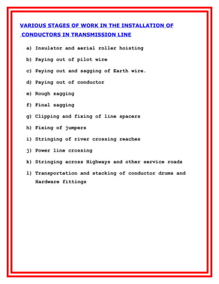 Transpower Stringing Installation Instructions Method statement for transmission line (lanco) | DOC