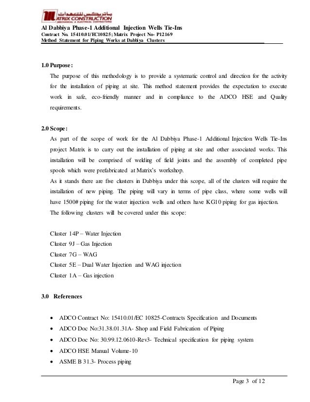 Method Statement Piping Works method-statement-piping-works