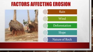 FACTORS AFFECTING EROSION
 