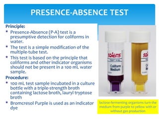 Methods to detect potability of water sample | PDF