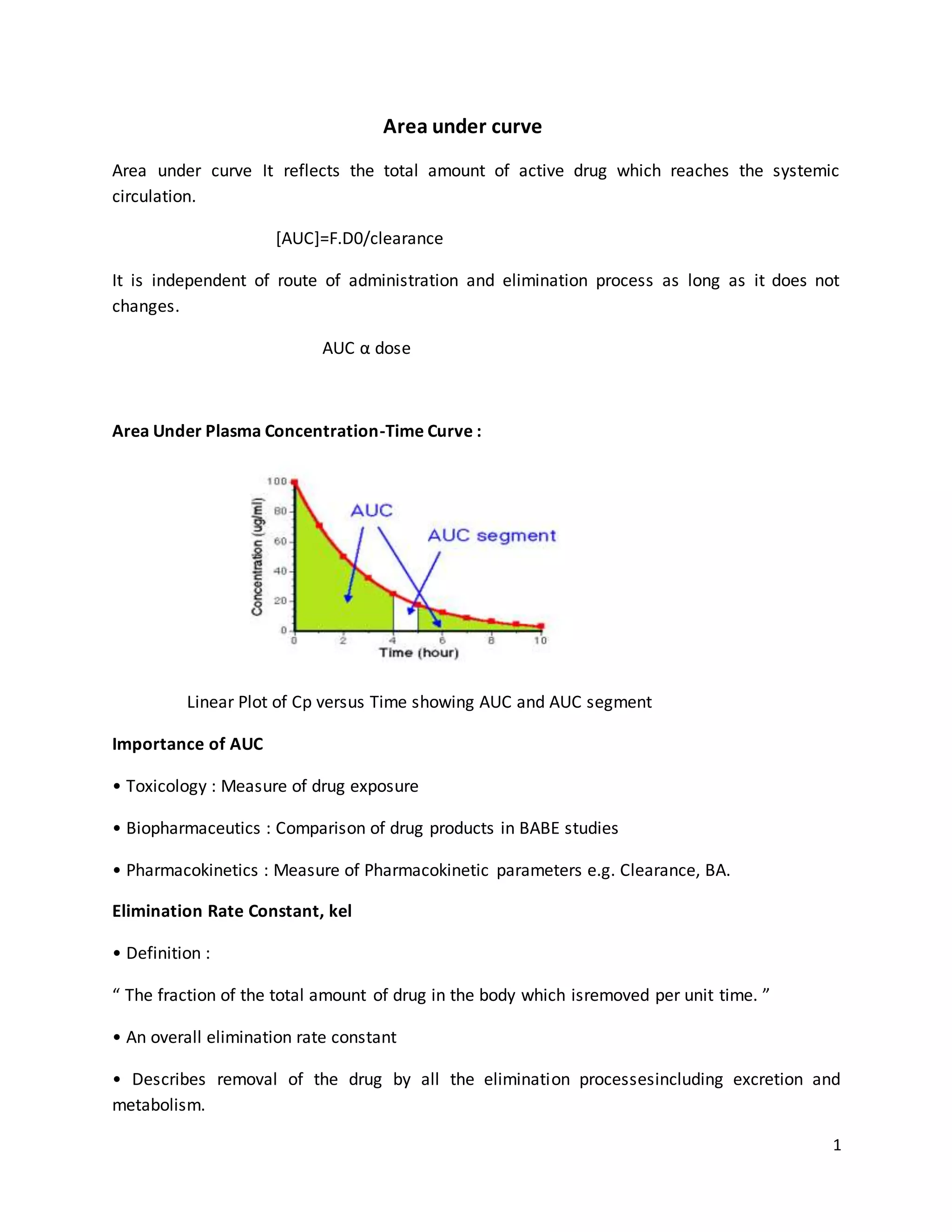 Methods to determine area under curve | DOCX