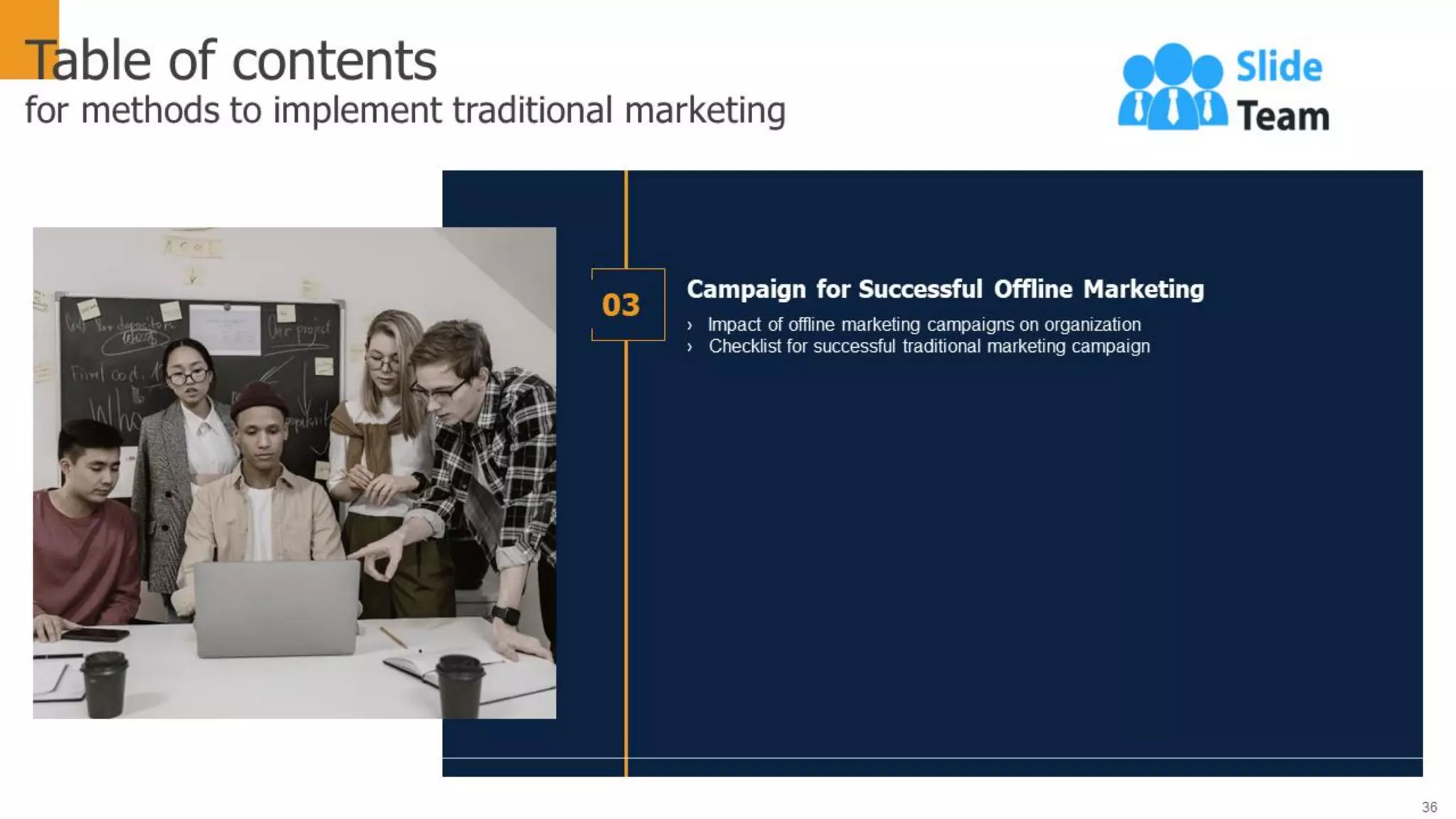 Methods To Implement Traditional Marketing Powerpoint Presentation Slides Mkt Cd