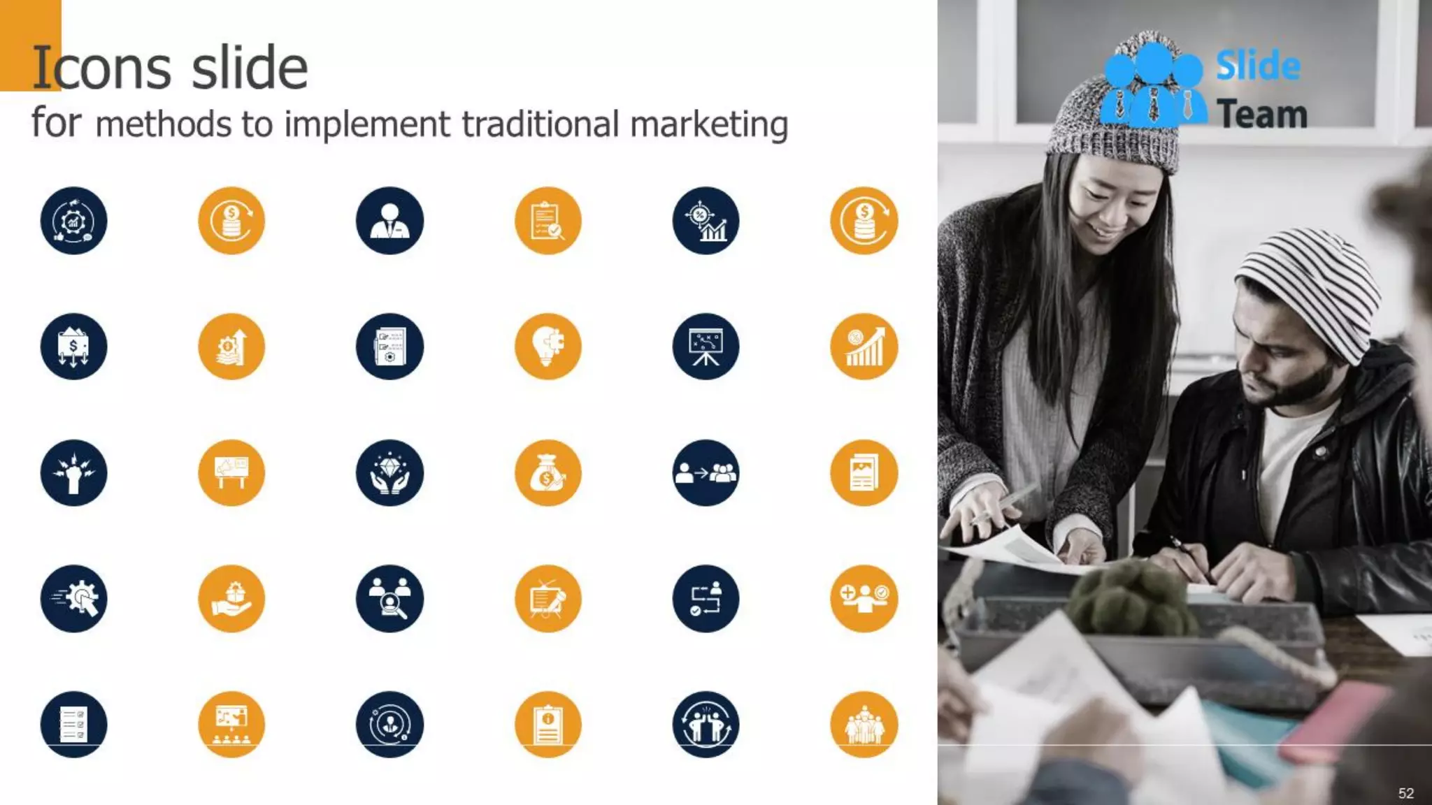 Methods To Implement Traditional Marketing Powerpoint Presentation Slides Mkt Cd