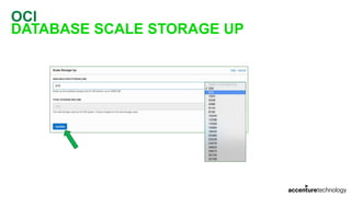 OCI
DATABASE SCALE STORAGE UP
 