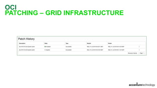 OCI
PATCHING – GRID INFRASTRUCTURE
 