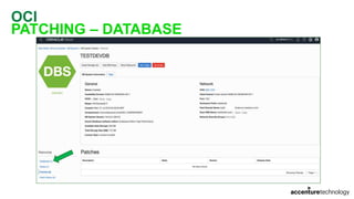 OCI
PATCHING – DATABASE
 