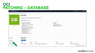 OCI
PATCHING – DATABASE
 