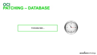 OCI
PATCHING – DATABASE
8 minutes later…
 
