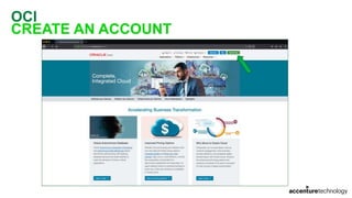 OCI
CREATE AN ACCOUNT
 