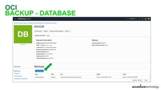 OCI
BACKUP - DATABASE
 