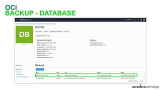 OCI
BACKUP - DATABASE
 