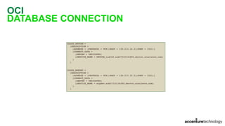 OCI
DATABASE CONNECTION
 