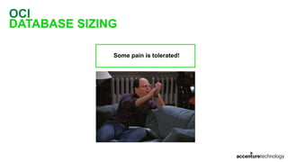 OCI
DATABASE SIZING
Some pain is tolerated!
 