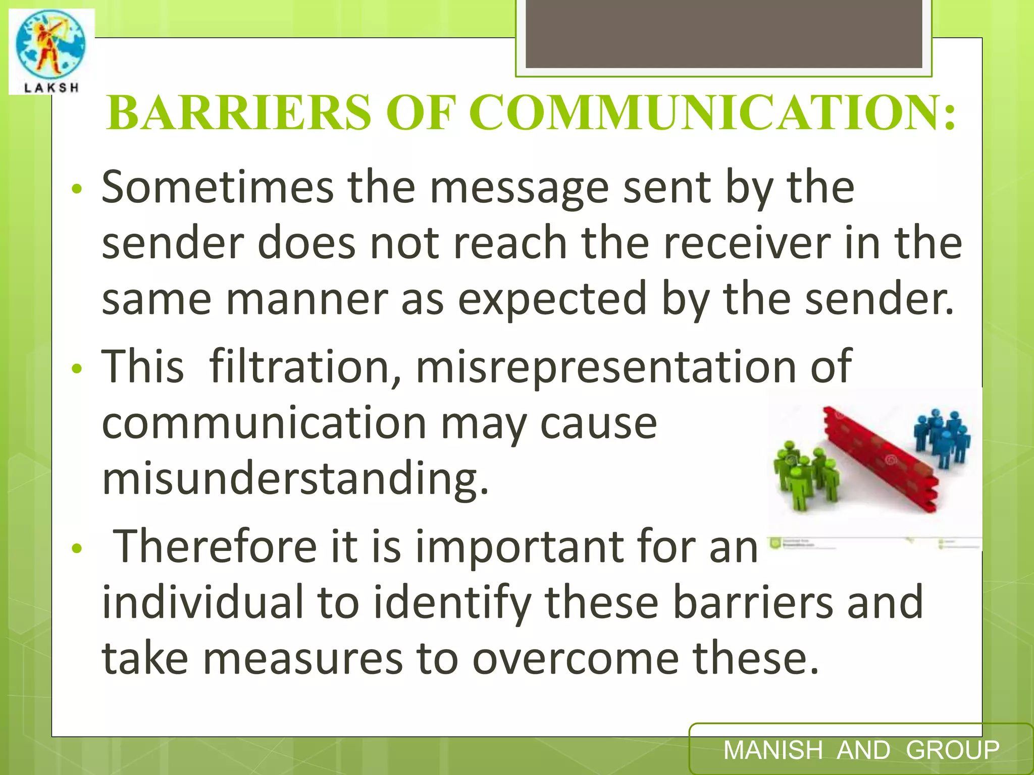 Message Barriers Communication barriers and how to overcome it | PPTX