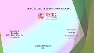 Methods used in food sampling.pptx in the microbiology which method is ...
