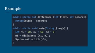 Methods with Return Types for java for java | PDF