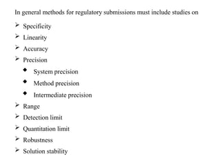 Method Validation presentation for analytical chemistry | PPT