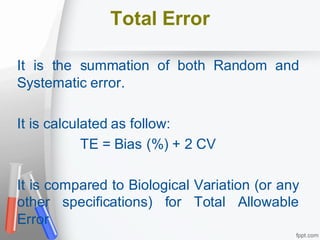 Total Error Approach Validation Laboratory Method Verification, March 2017 | PDF