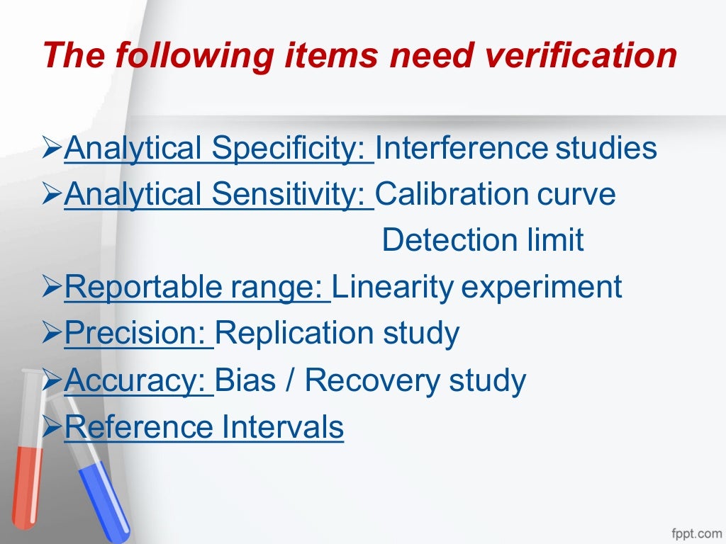 Laboratory Method Verification, March 2017