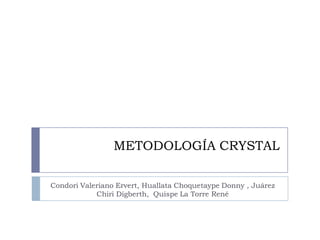 Software Development Methology Crystal, Based on people involved | PDF