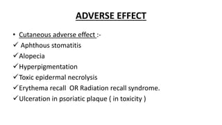 Side effects of methotrexate