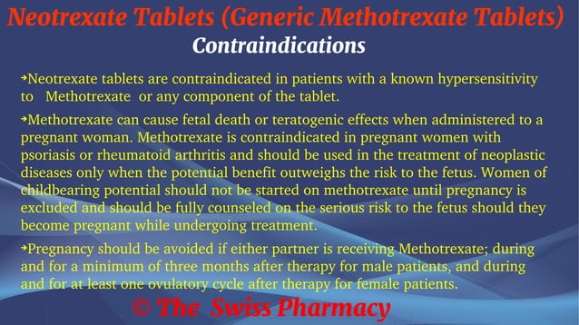 Neotrexate (Generic Methotrexate Tablets) | PDF | Cancer | Diseases and ...