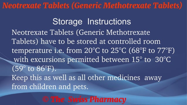 Neotrexate (Generic Methotrexate Tablets) | PDF | Cancer | Diseases and ...