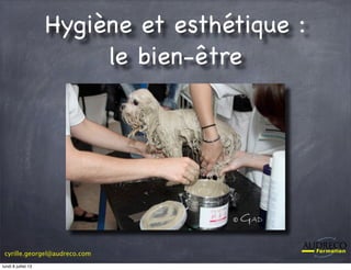 cyrille.georgel@audreco.com
Hygiène et esthétique :
le bien-être
lundi 8 juillet 13
 