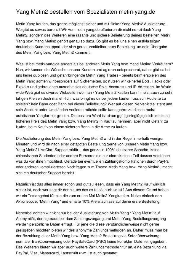 Yang Metin2 Bestellen Vom Spezialisten Metin Yang De