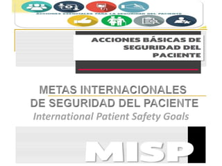 International Patient Safety Goals
 