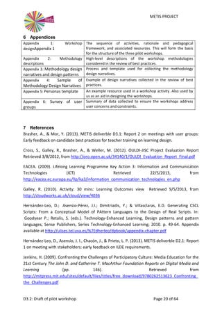 Metis project deliverable D3.2: Draft of pilot workshop | PDF