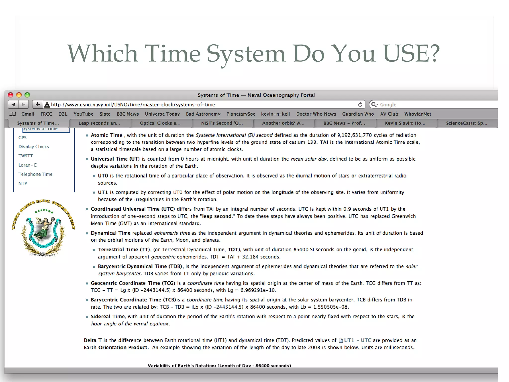 Which Time System Do You USE?
 