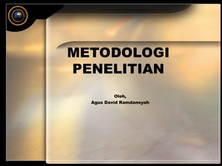 Intro Metode Penelitian dalam ilmu Manjemen | PPT