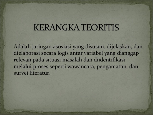 Kerangka Teoritis dan Penyusunan Hipotesis