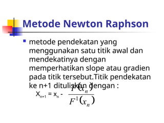 Metode Numerik Persamaan Non Linear Baru | PPT