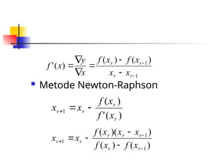 Metode Numerik Persamaan Non Linear Baru | PPT