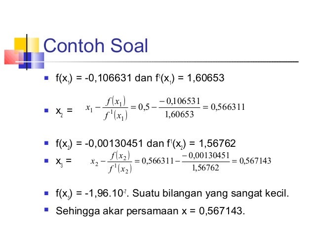 Contoh Soal Metode Numerik