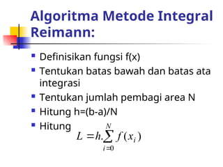 Metode Riemann Metode Numerik-Integrasi Numerik_baru.ppt